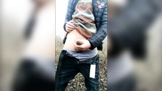 young arab jerk off and cum public