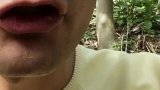 Cum inside young mouth POV and cum swallow close up longer version - 10 image
