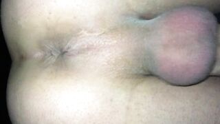 Throbbing perineum and asshole contractions close up while cumshot - 2 image