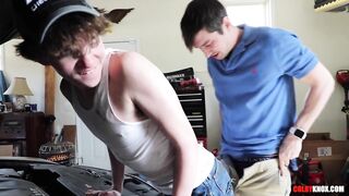 Colby Chambers Dicks Down Sexy Gay Country Boy Mechanic Right Through his Wranglers!! RAW - 4 image