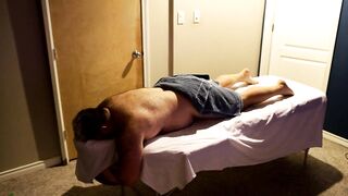 Rugby player gets hard during his massage and one thing leads to another - 2 image