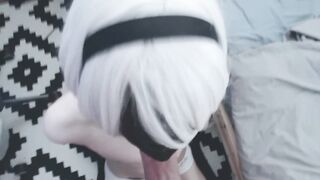Femboy 2b loves dick in his mouth - 3 image