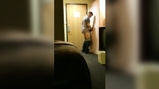 Gloryhole blowjob that turns into a rough anal sex (College hot guy) - 2 image