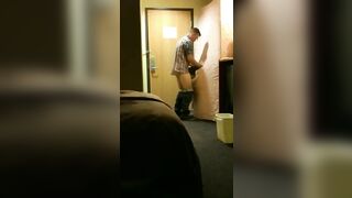 Gloryhole blowjob that turns into a rough anal sex (College hot guy) - 5 image