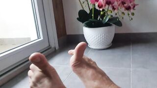 I masturbate my cock with my feet - 9 image