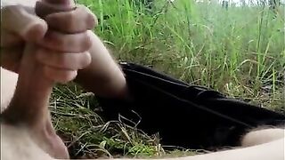 outdoor masturbation in the forest - 3 image