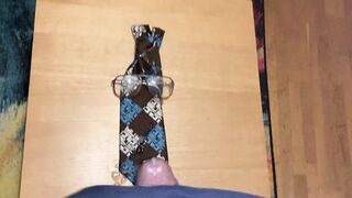 Cum on ugly glasses and ugly tie. - 8 image