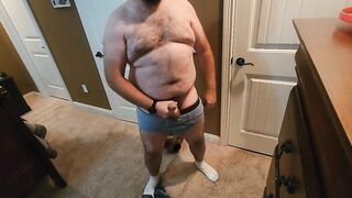 Dad bod strip and big cum shot - 4 image