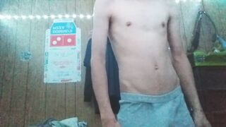 Hung 19 year old twink striping to low music - 7 image