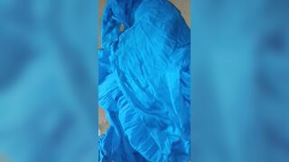 Pissing on nurse suit salwar in changing room (52) - 3 image