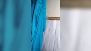 Pissing on nurse suit salwar in changing room (51) - 1 image