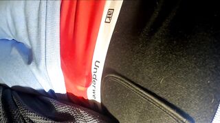 No Hands cumming in red underwear and yoga pants - 8 image