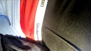 No Hands cumming in red underwear and yoga pants - 9 image