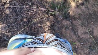 18 YEAR OLD BOY JERKS OFF UNTIL HE CUM ON A WALK - 6 image