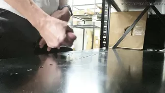 Quick public cum at work