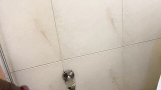 His Lebanese friend asked him to send his cock while pissing so he looks for a nice public toilet to film himself - 2 image