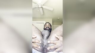 Papa Stretches Asshole With Long Black Vibrator - 3 image