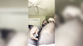 Papa Stretches Asshole With Long Black Vibrator - 6 image