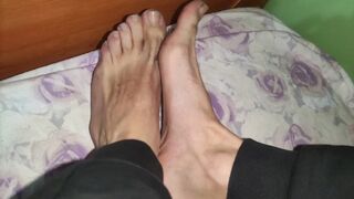 my dirty feet from work make me horny! - 1 image