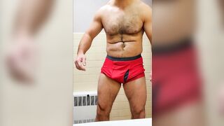 MUSCLE BEAR STRIPS AND STARTS FLEXING - 10 image