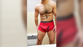MUSCLE BEAR STRIPS AND STARTS FLEXING - 6 image