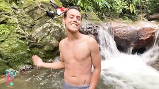 THIS LATIN GUY LOVES TO GET NUDE IN THE RIVER - 4 image