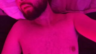 Cumming on my Hairy Stomach - 1 image