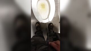 Peeing in a public bathroom - 10 image
