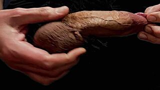 Close up cock jerking and rubbing belly slow motion - 5 image