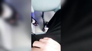 Risky PUBLIC NIKE CUMSHOT in a bus - 2 image
