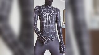 Barely 18 years old in spiderman suit touching himself - 4 image