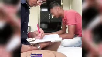 Teacher fuck to student, Indian cute slim bottom boy try big black uncut dick first time , sir na chata ko choda, desi x