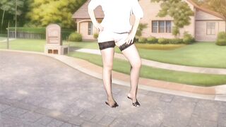 Very Sexy Nylons Hot Young Shemale Crossdresser Kitty Outdoors Hot Blonde Housewife Ladyboy Kitty - 10 image