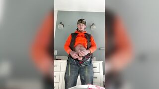 Construction worker solo ginger uncut with cum shot - 2 image