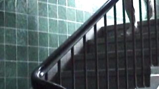 me nude flashing in the stairway - 7 image