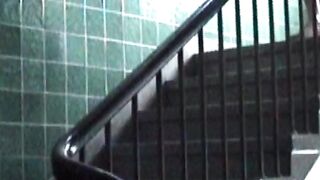 me nude flashing in the stairway - 8 image