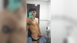 horny guy masturbates in his work bathroom. No cum - 10 image