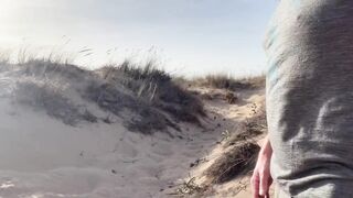 Big ginger cock pissing in the dunes at the beach and in a bar - 2 image