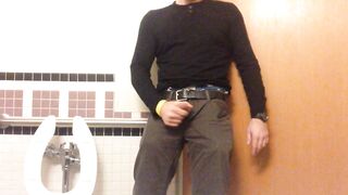 Jack-off in a hospital public toilet. Almost caught, I forgot to lock the door. I still finished jerking - 2 image