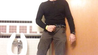 Jack-off in a hospital public toilet. Almost caught, I forgot to lock the door. I still finished jerking - 4 image