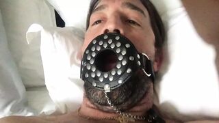 Milked at length with gag and cum swallowing - 1 image