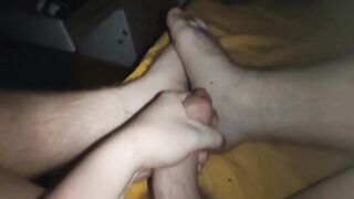 Smearing cum on my feet - 8 image
