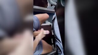 Beautiful man with huge cock cumming on bus - 8 image