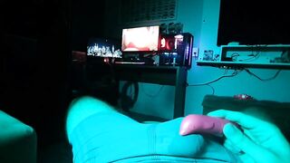 3 vibrators at the same time, cumming in underwear, solo male - 8 image