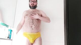 Chastity bear underwear piss - 8 image