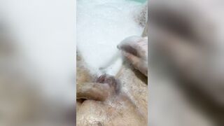 Cock play in the bath just shaved my balls - 3 image