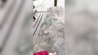 hot cum fountain on a table long distance - 1 image