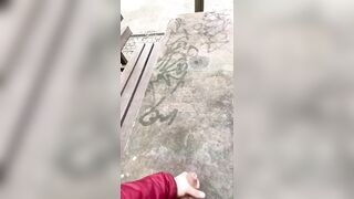 hot cum fountain on a table long distance