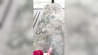 hot cum fountain on a table long distance