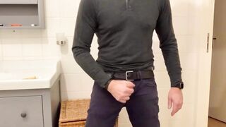 Jerking off and cumming on my jeans - 4 image